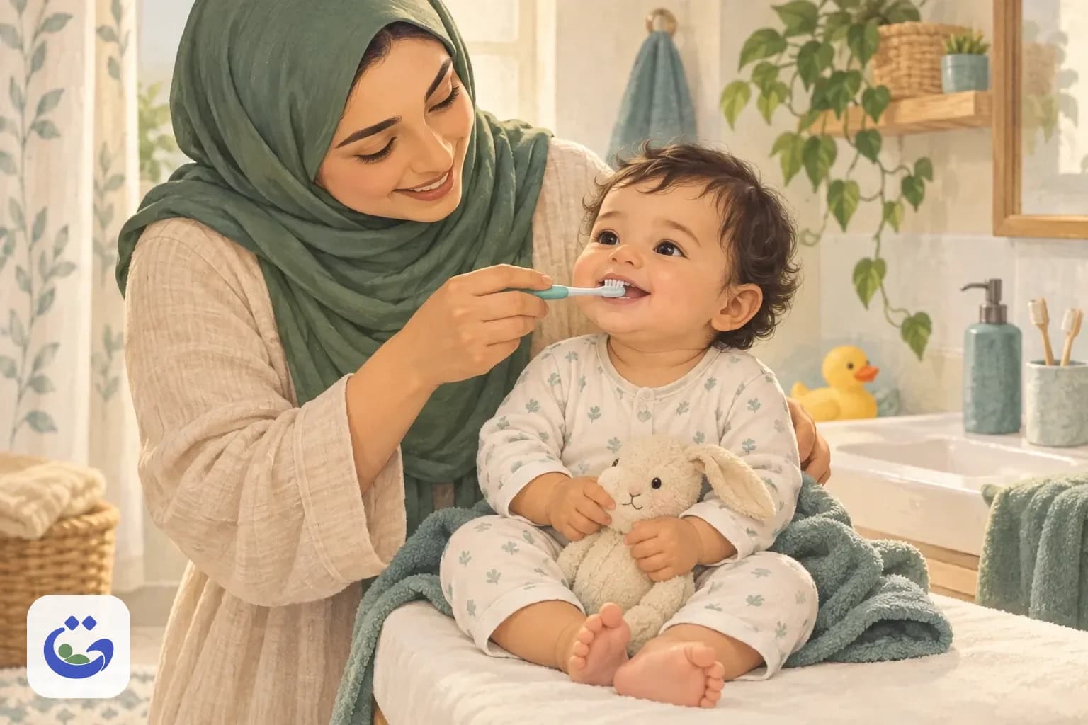 Your baby's first teeth: a gentle brushing routine